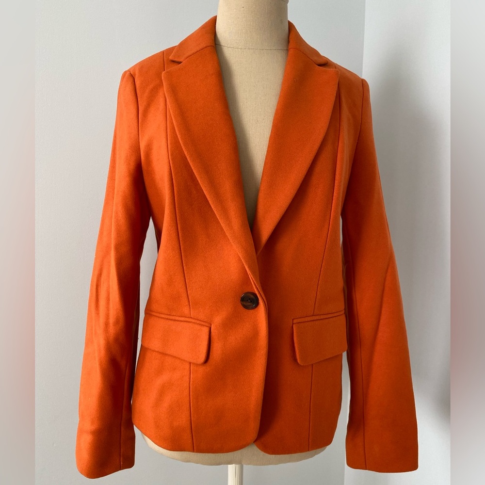 Michael Kors orange wool blazer